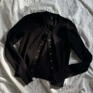 Dynamite Black Button-Up Cardigan